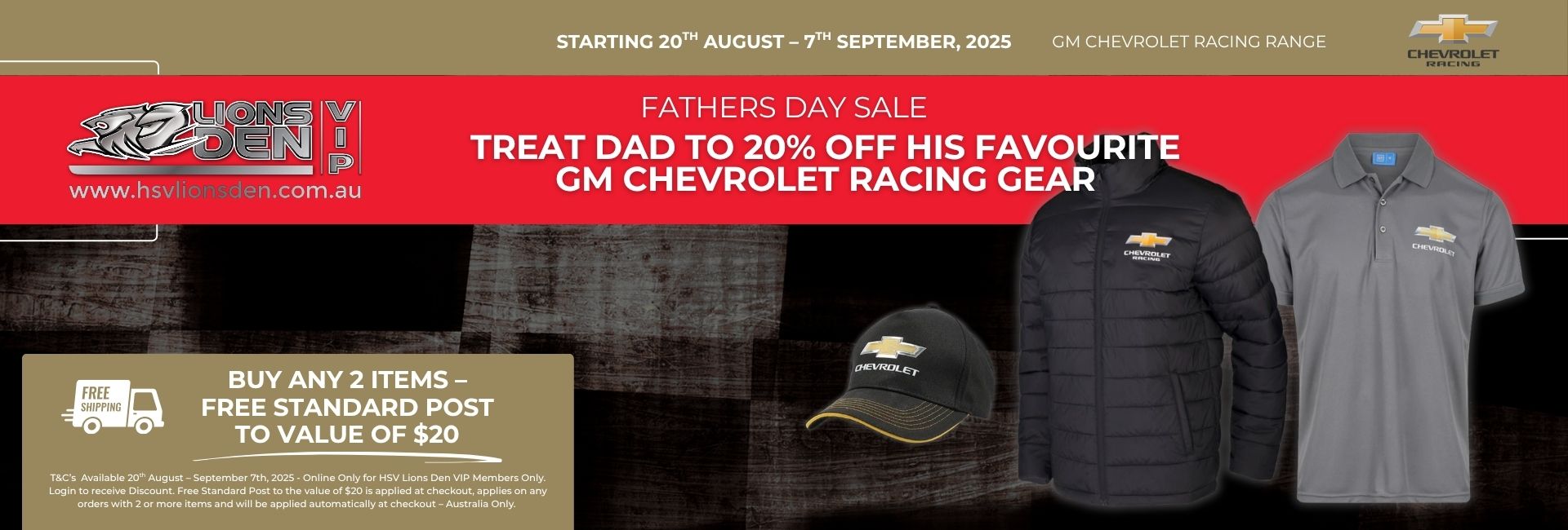 GM CHEVROLET RACING FROM 20% OFF