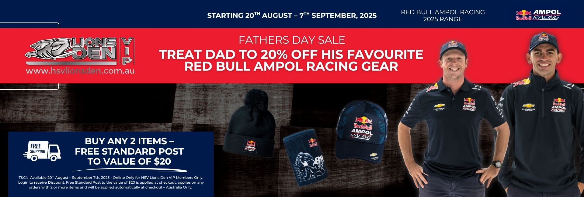 RED BULL AMPOL RACING NOW 20% OFF
