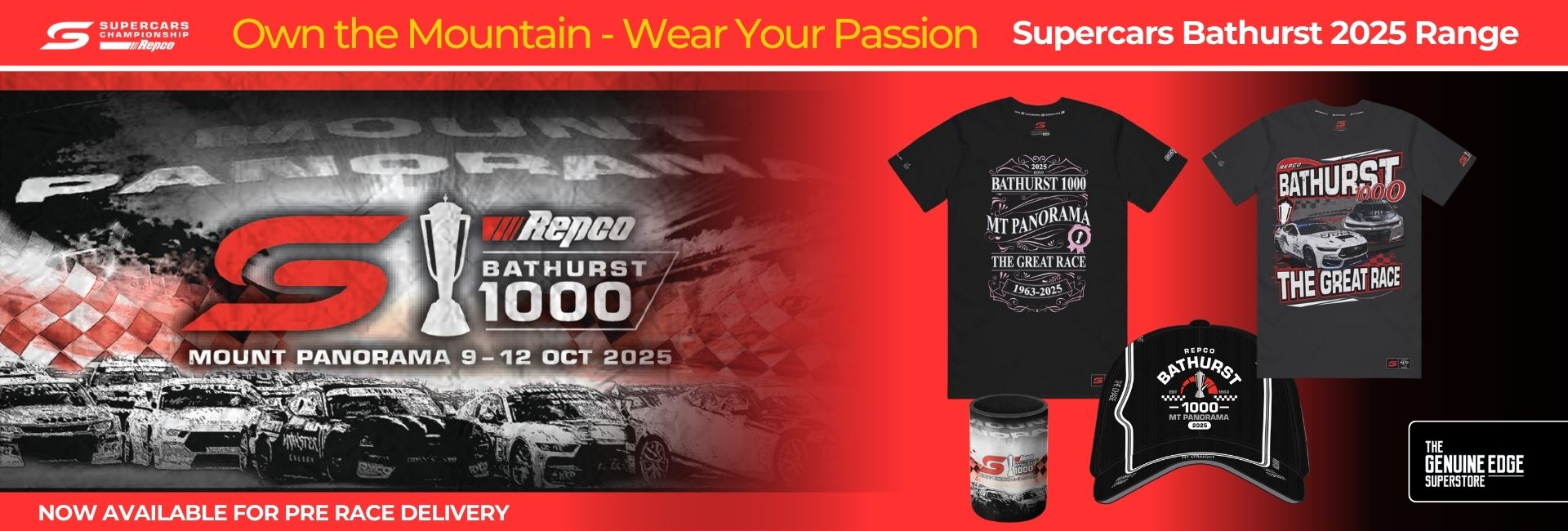 AVAILABLE NOW FOR PRE RACE DELIVERY